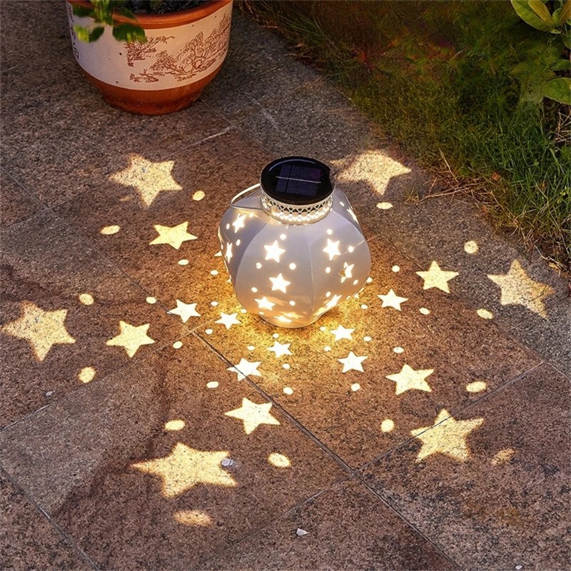 Solar Lantern Hanging - Garten-Sternprojektor-Lampe Hängende Solarleuchten für Außen Hängende