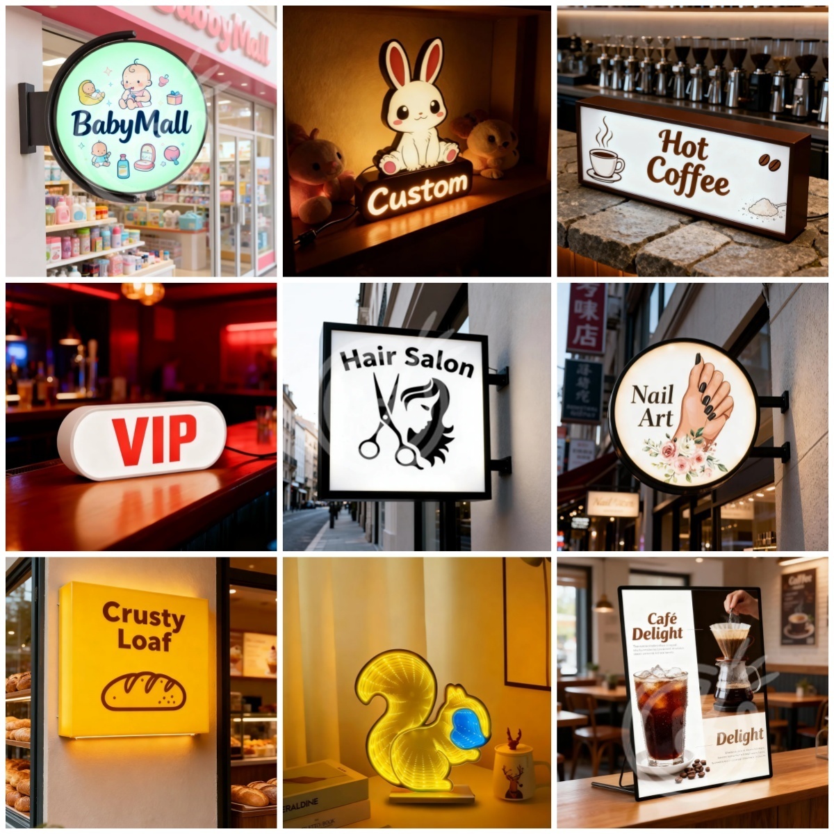 Wall Lighting Outdoor - Maßgefertigte Acryl-Schilder LED-Buchstaben Beleuchtete Außenwand-Logos Neon-Werbung