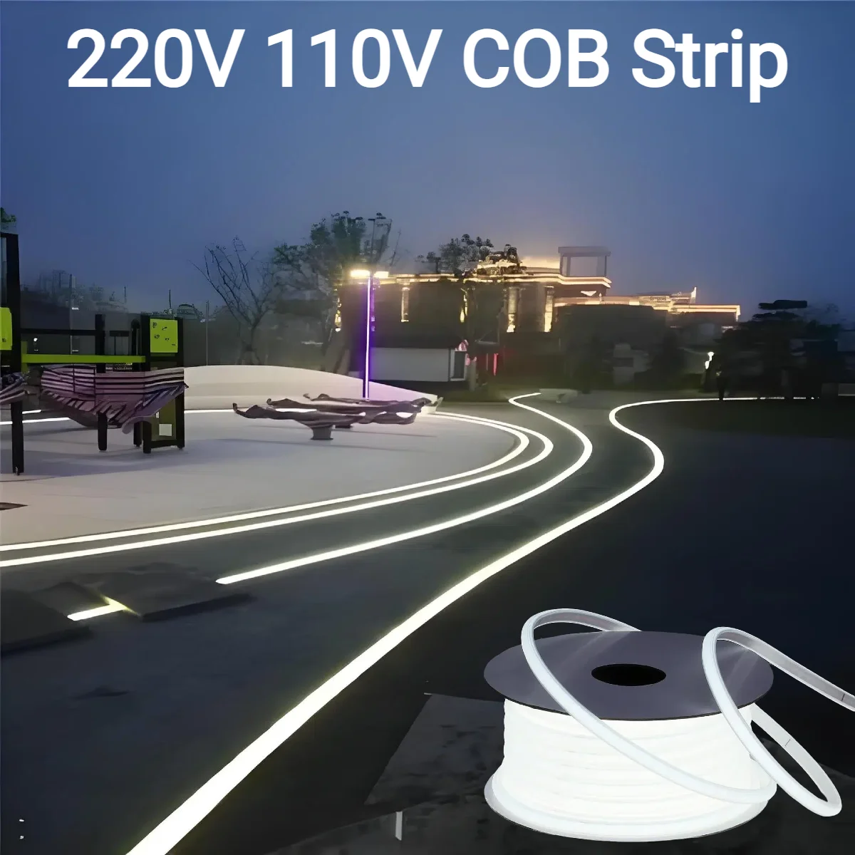 Outdoor Lighting Led Strip - 220V 110V Reines Silikon Gel COB