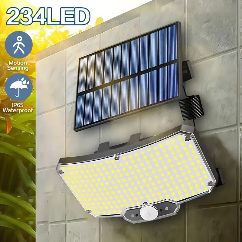 Wall Lighting Outdoor - 234 LED Solar-Außenleuchten mit Bewegungssensor, superhell,