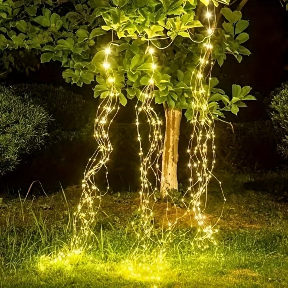Solar Fairy String - 3M600LED Solarbetriebene Weidenranken-Lichterkette Wasserdichte LED-Lichterkette für