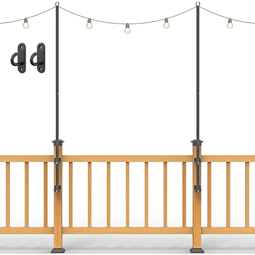 Wall Lighting Outdoor - 2er-Pack Lichterkettenstangen – 1,8 m lange