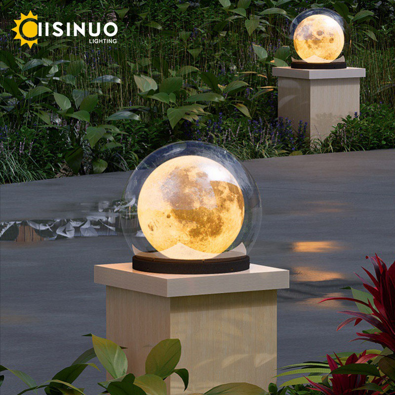 Outdoor Lighting Year Round - Kreative Mondsäulenleuchten für den Außenbereich, wasserdicht,