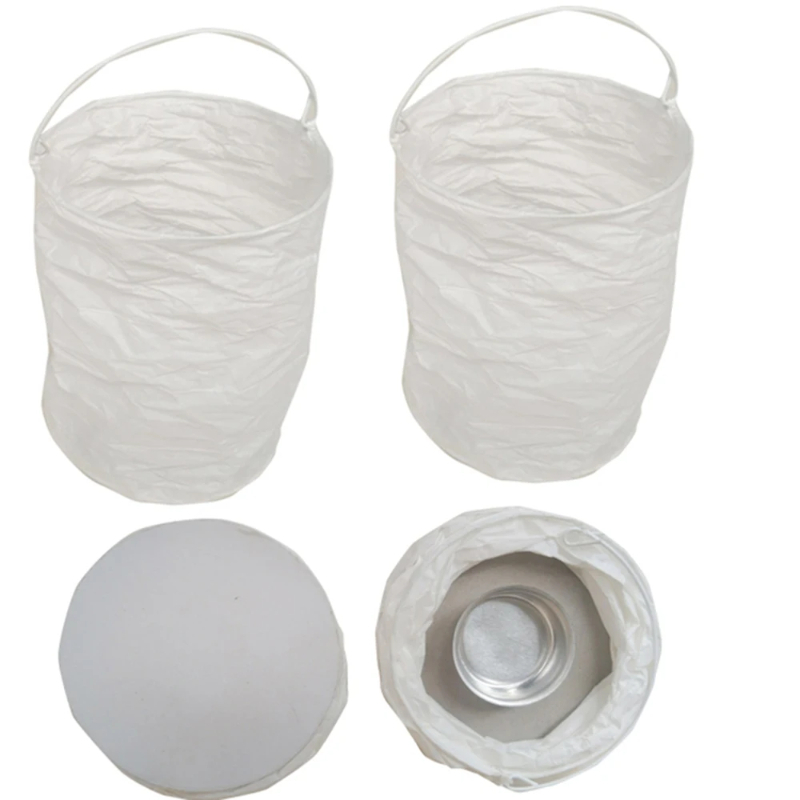 Outdoor Lighting Year Round - 4 Stück DIY weiße gerade Papierlaternenlichter