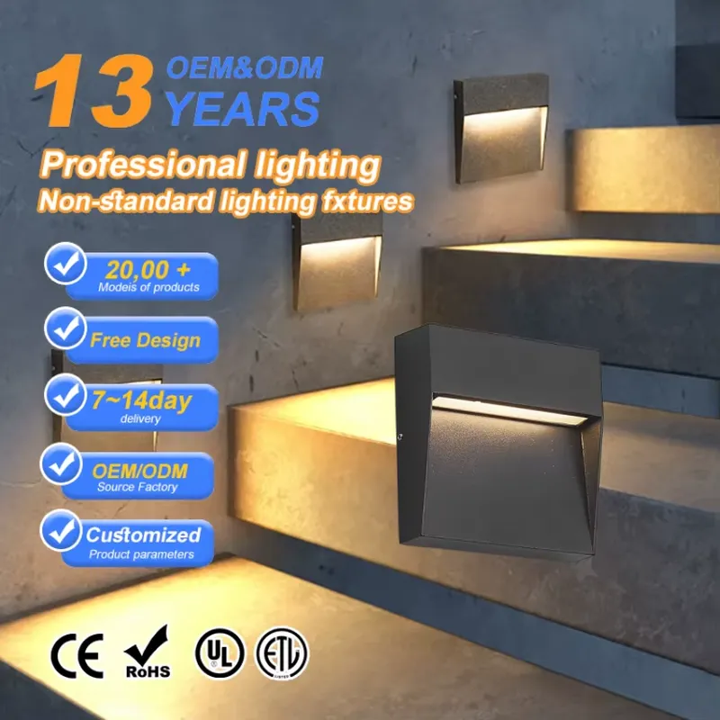 Outdoor Lighting For Steps - Ultradünne Outdoor-LED-Treppenstufenleuchte für Aluminium IP65 Wasserdicht