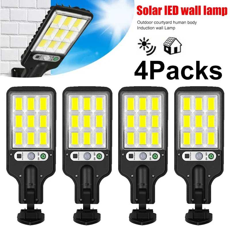 Wall Lighting Outdoor - Leistungsstarke LED-Solar-Außenwandleuchte Wiederaufladbare Induktions-Solargartenleuchte für Terrasse,
