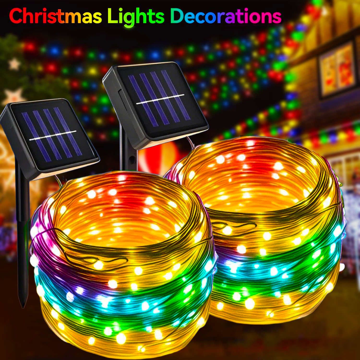 Solar Fairy String - Weihnachten Outdoor Solar Lichterketten LED Blinkende