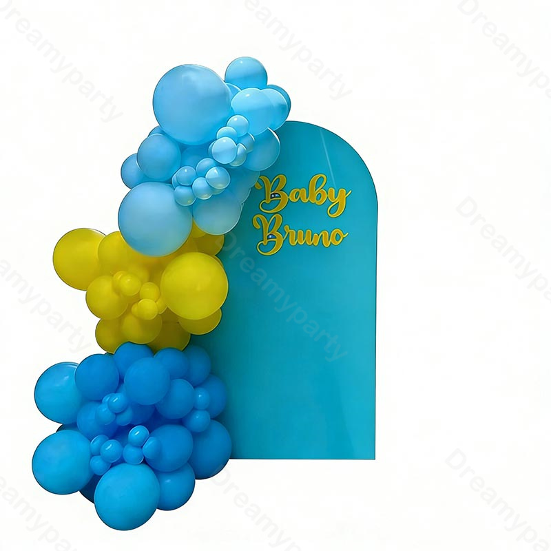 Outdoor Lighting Year Round - 91-teiliges DIY-Ballonbogen-Set, matte hellblaue Zitronenballons, Babyparty,