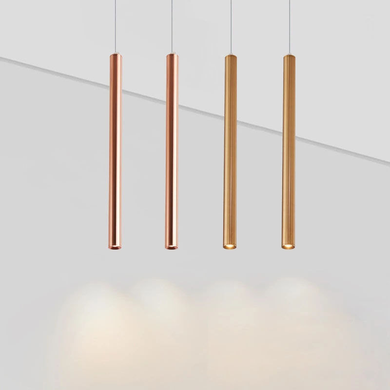 Outdoor Lighting Pendant - NEUE LED Anhänger Lange Röhre Silber
