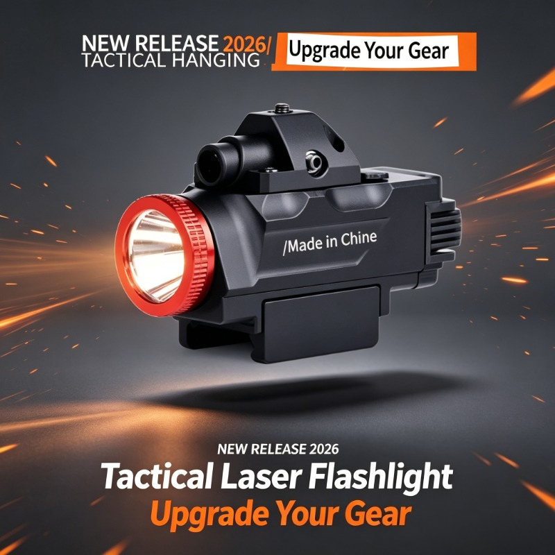 Outdoor Lighting Unit - Einstellbare Rot-Grün-Laser-Taschenlampe, Mini-Hochleistungs-Unterbarrel-Licht für praktische Anwendungen
