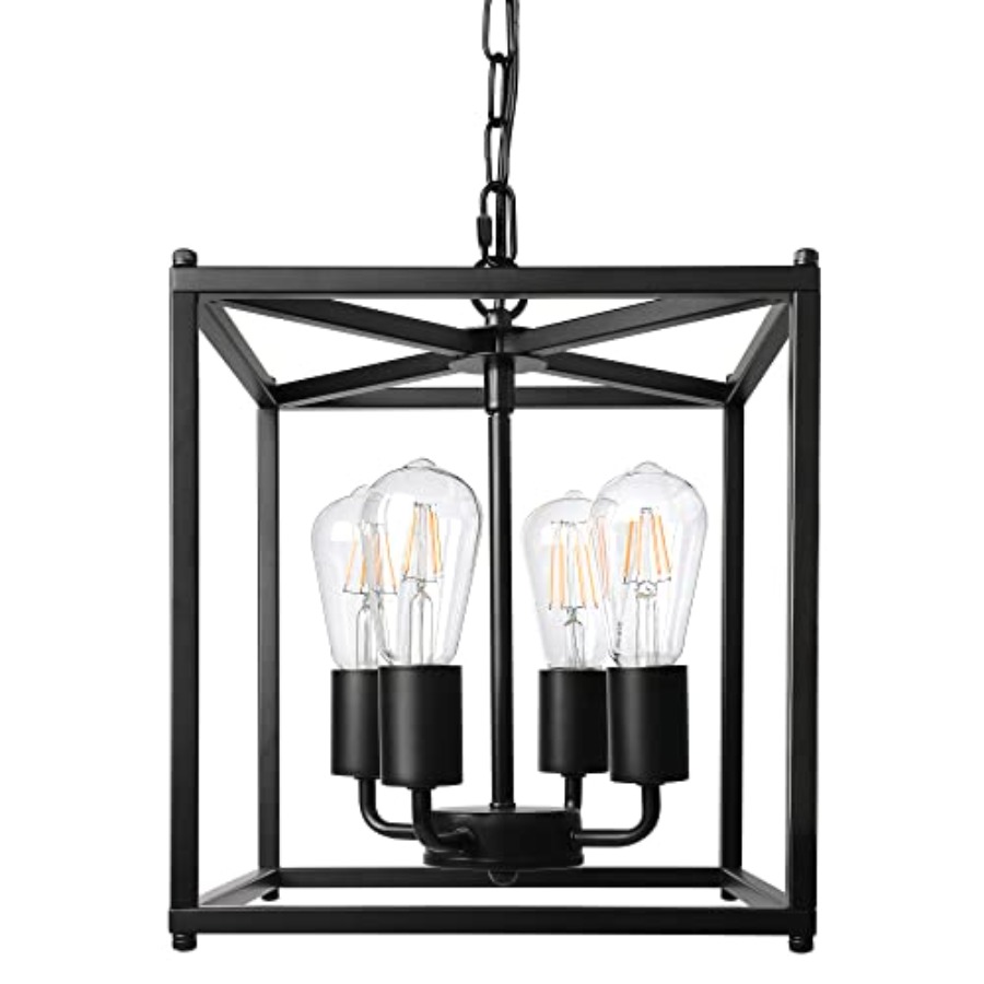 4-flammiger schwarzer Farmhous – Solar Lantern Hanging Bewertung und Preis