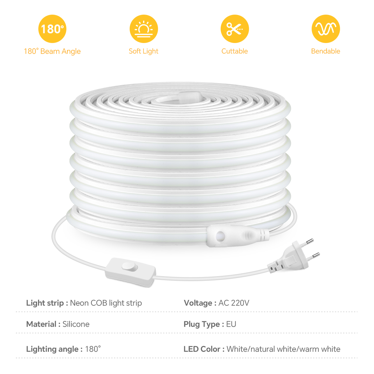 220V COB Led Streifen Hohe Dic – Outdoor Lighting Led Strip Bewertung und Preis