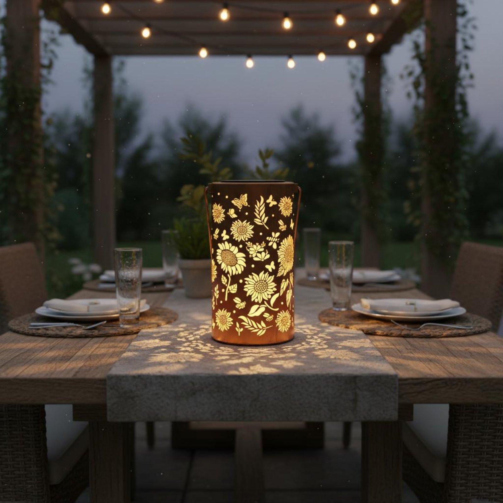Bunte Sonnenblumen-Solarlatern – Solar Lantern Hanging Bewertung und Preis