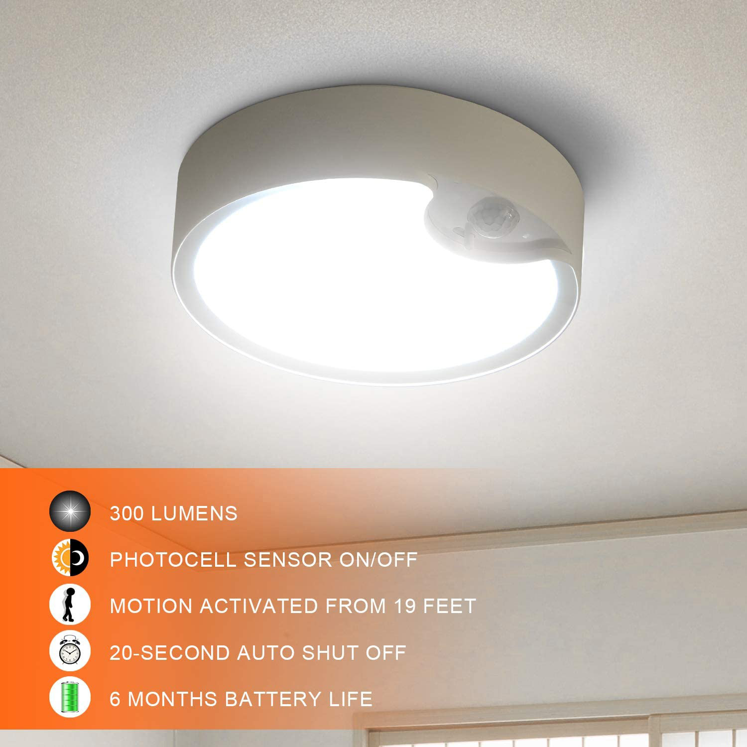 Bewegungsmelder-Deckenleuchten – Outdoor Lighting Battery Powered Bewertung und Preis