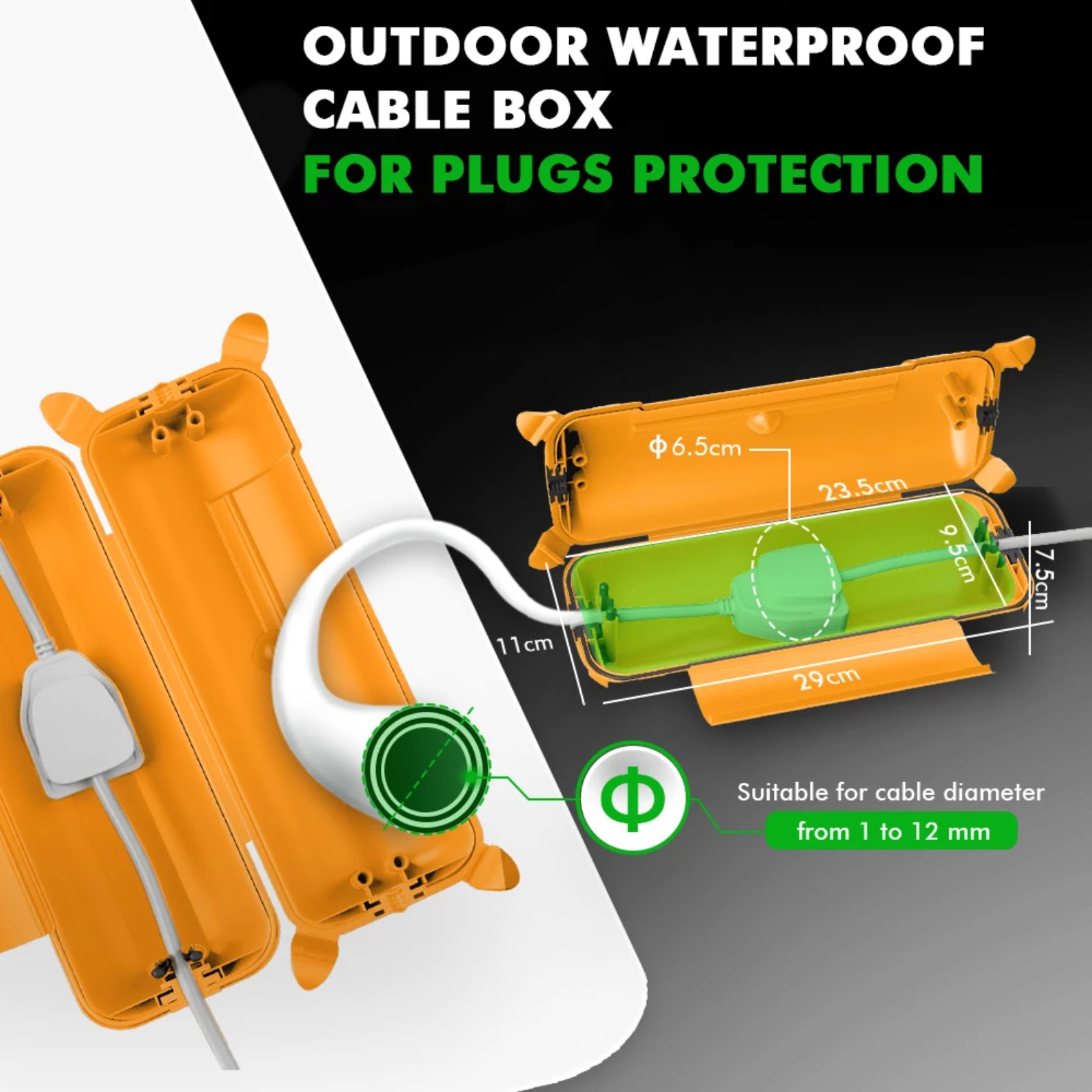 IP44 Outdoor-Verlängerungskabe – Outdoor Lighting Electrical Box Bewertung und Preis