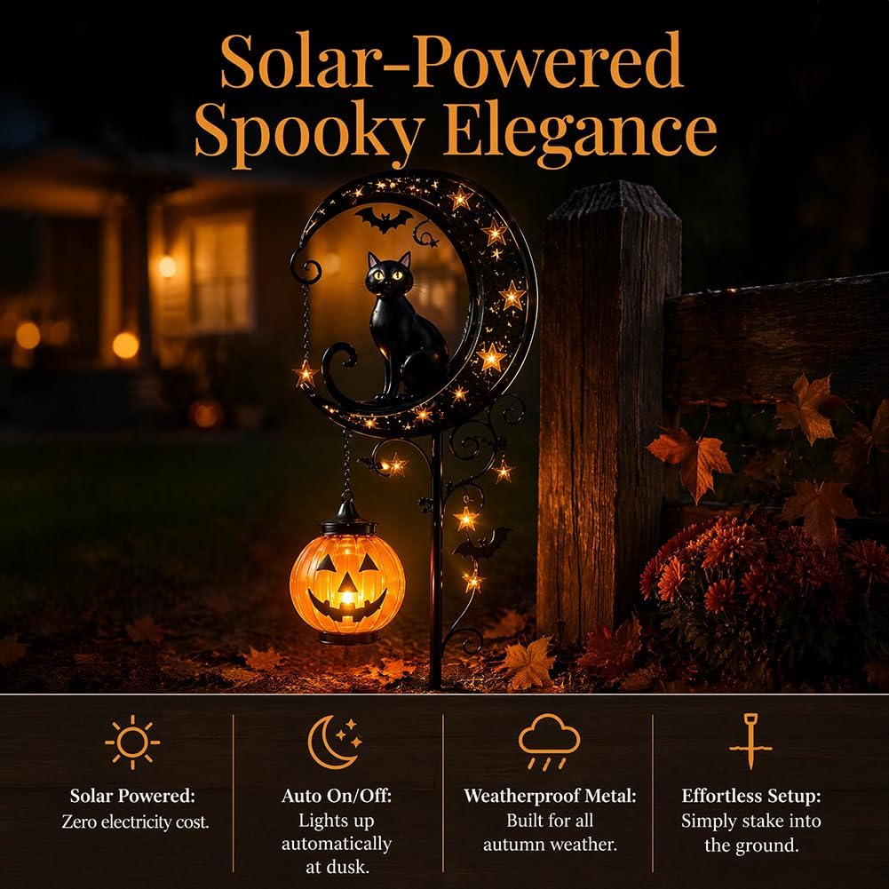 Solar-Halloween-Gartenleuchte  – Outdoor Lighting Bollards Bewertung und Preis