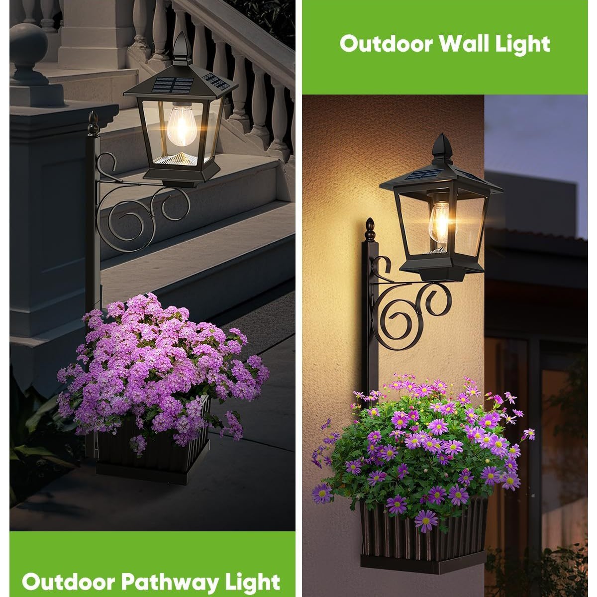2-in-1 Solar-Pflanzgefäßlampe, – Wall Lighting Outdoor Bewertung und Preis