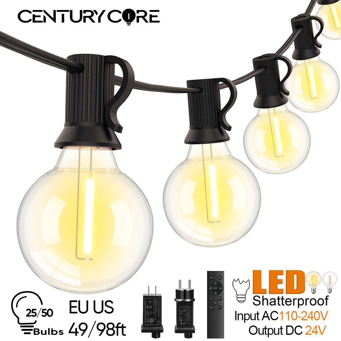 15M 30M LED G40 Lichterkette 2 – Outdoor Lighting Year Round Bewertung und Preis