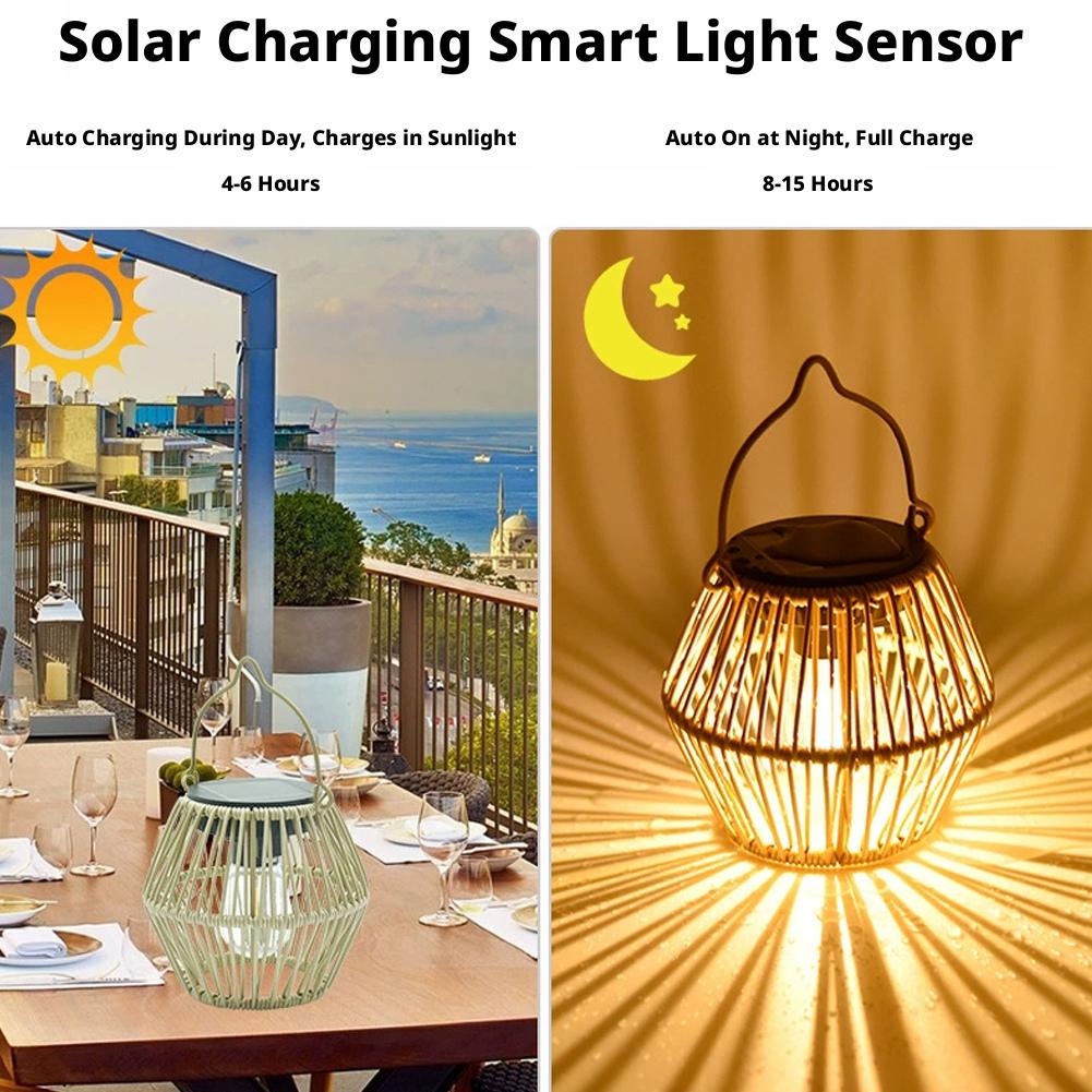 IP65 Wasserdichte Solar-Rattan – Outdoor Lighting Patio Bewertung und Preis