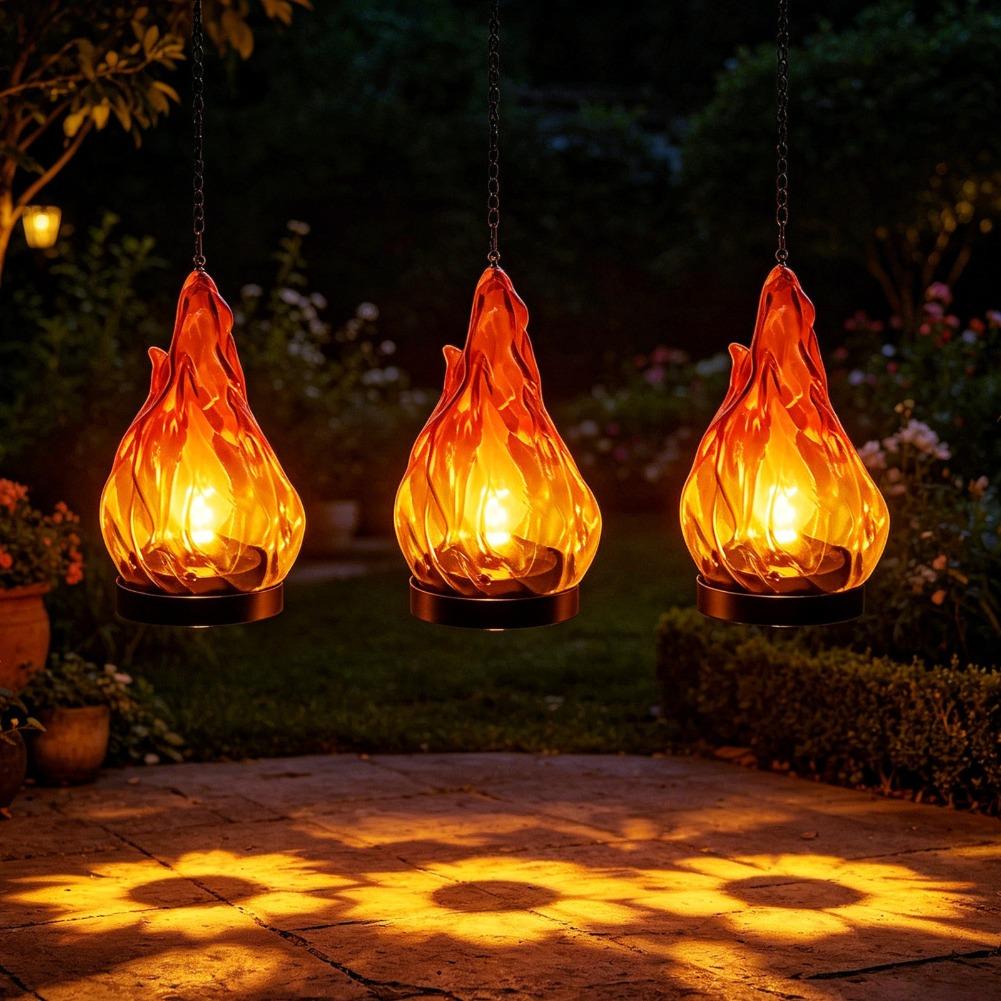 Solar-Flammen-Hängelaterne, IP – Outdoor Lighting Patio Bewertung und Preis