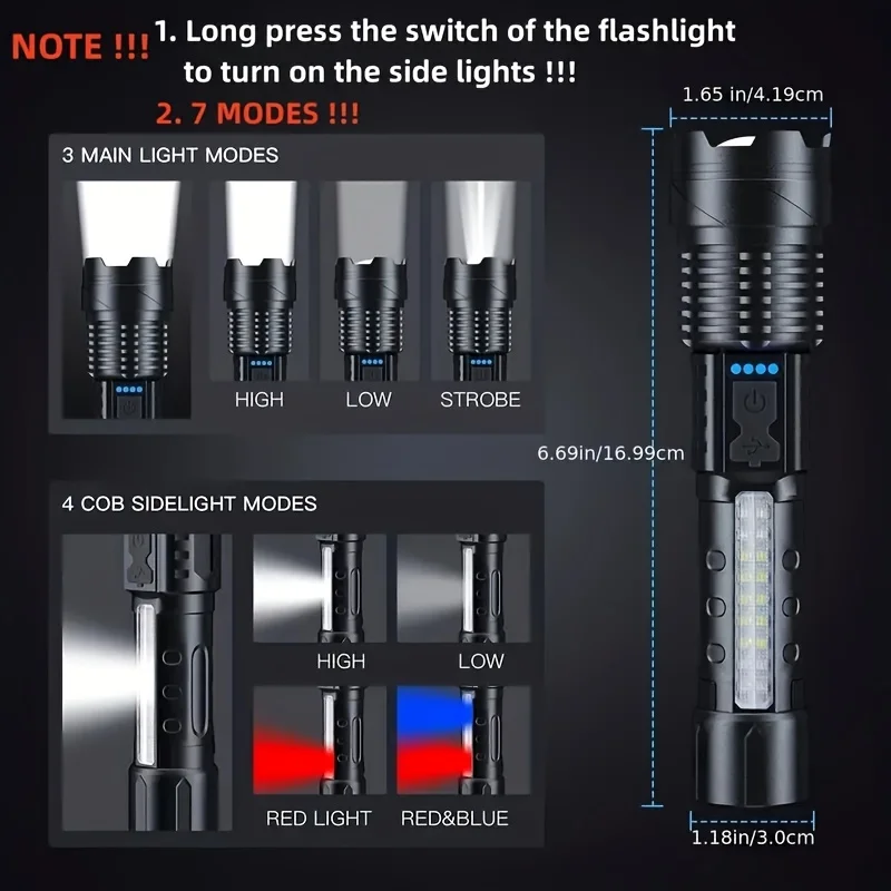 Leistungsstarke LED-Taschenlam – Outdoor Lighting Battery Powered Bewertung und Preis